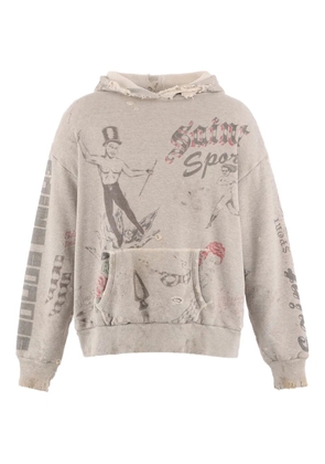 SAINT MXXXXXX graphic-print hoodie - Grey