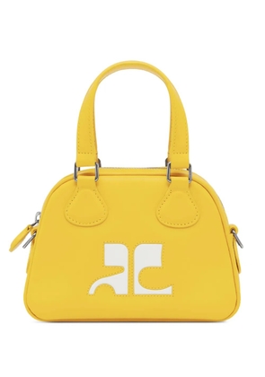 Courrèges Bowling leather mini bag - Yellow