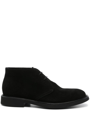 Doucal's lace-up suede boots - Black