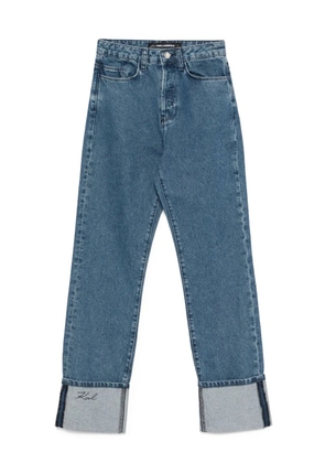 Karl Lagerfeld cuffed-hem jeans - Blue
