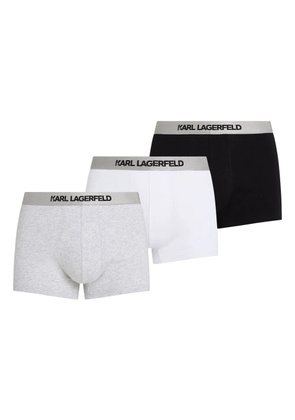 Karl Lagerfeld metallic-waistband boxers (pack of three) - Grey