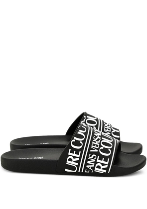 Versace Jeans Couture logo-band slides - Black