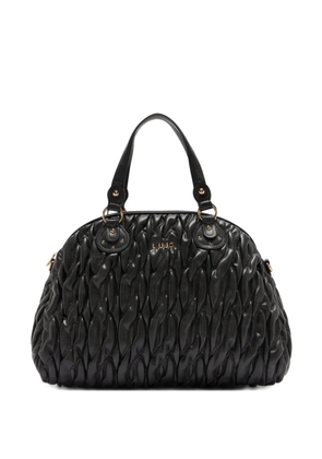 LIU JO medium matelassé zip tote bag - Black