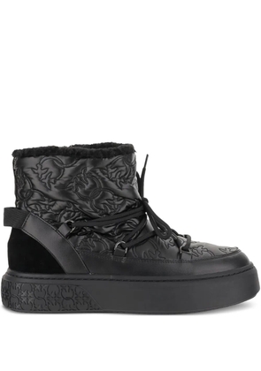 PINKO quilted platform boots - Black
