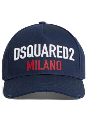 DSQUARED2 embroidered logo baseball cap - Blue
