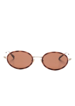 Gucci Eyewear oval-frame sunglasses - Gold