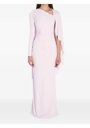 Self-Portrait asymmetric embellished maxi dress - Pink