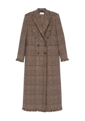 Giuseppe Di Morabito check-print double-breasted coat - Brown