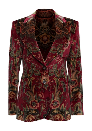 ETRO floral velvet blazer - Red