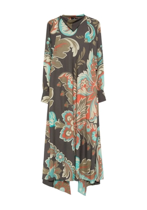 ETRO floral print dress - Brown