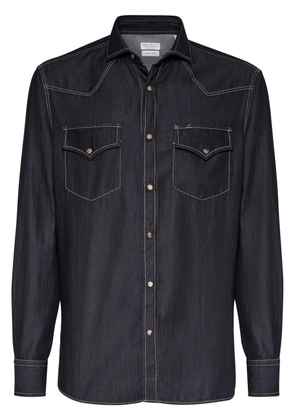 Brunello Cucinelli denim cotton shirt - Grey