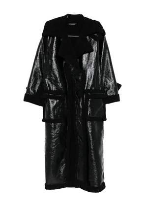 Ottolinger faux-shearling trim coat - Black