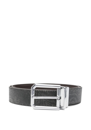 ETRO paisley-pattern leather belt - Black