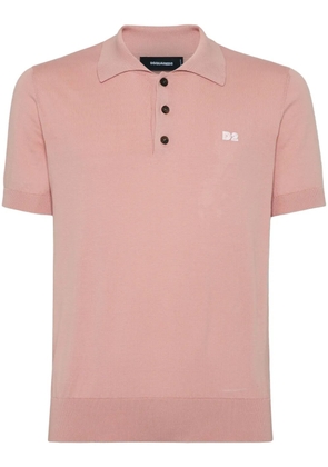 DSQUARED2 logo-embroidered polo shirt - Pink