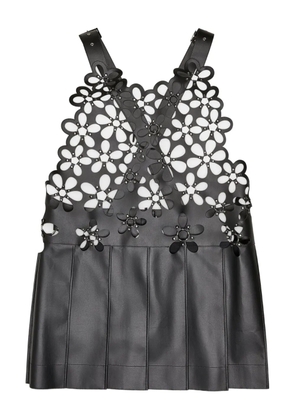 Noir Kei Ninomiya floral pleated mini dress - Black