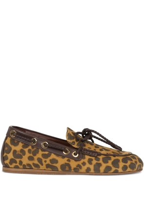 ETRO animal-print loafers - Brown