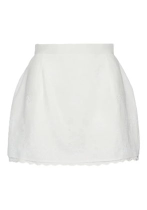 Magda Butrym embroidered white mini skirt