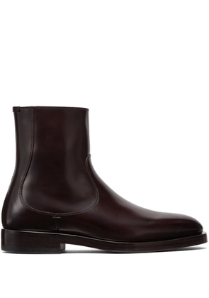 Brunello Cucinelli leather boots - Brown
