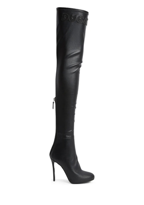 DSQUARED2 x Ducati leather over-the-knee boots - Black