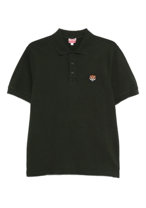 Kenzo tiger-embroidered polo shirt - Green