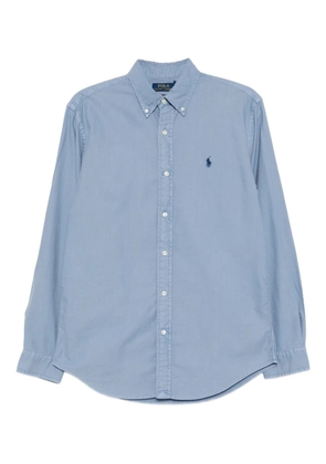 Polo Ralph Lauren embroidered-logo cotton shirt - Blue