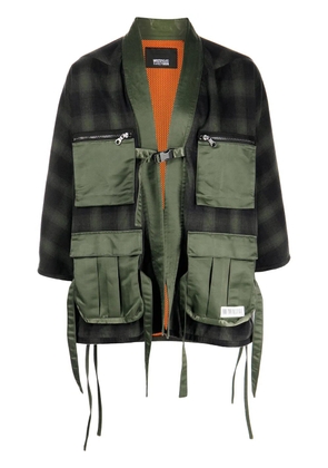 Mostly Heard Rarely Seen cargo-pocket kimono shirt jacket - Green