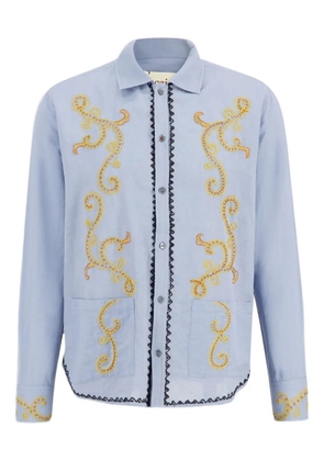Baziszt Reverie embroidered shirt - Blue