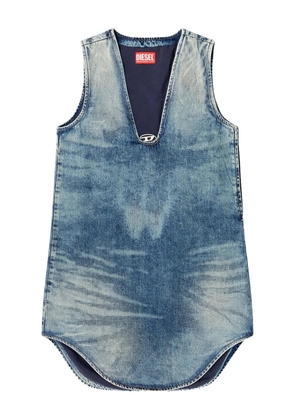 Diesel De-Laris sleeveless V-neck denim mini dress - Blue