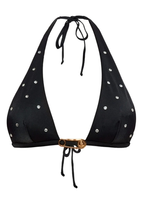 Versace crystal-embellished bikini top - Black
