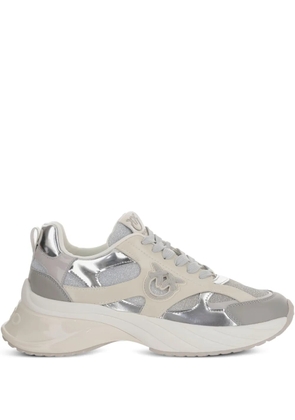 PINKO Ariel mirror-finish sneakers - Grey