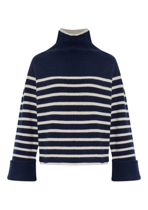 rag & bone striped roll-neck sweater - Blue