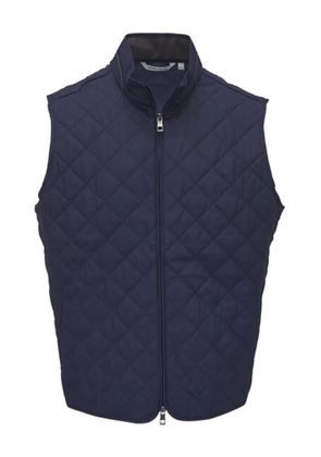 Peter Millar quilted diamond-pattern gilet - Blue