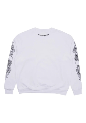 Chrome Hearts floral-print crew-neck sweatshirt - White