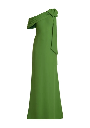 Tadashi Shoji bow one-shoulder maxi dress - Green