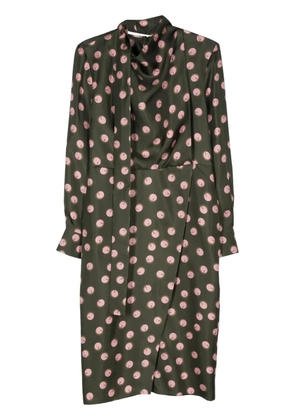 FENDI printed silk dress - Green