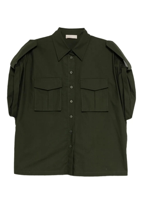 Elie Saab cotton poplin shirt - Green