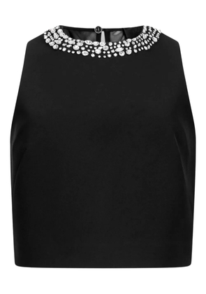 LIU JO rhinestone-embellished sleeveless top - Black