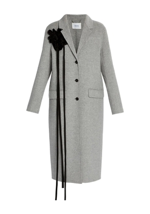 ERDEM floral-appliqué tailored coat - Grey