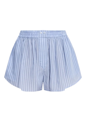 Alexander Wang striped elastic-waist shorts - Blue