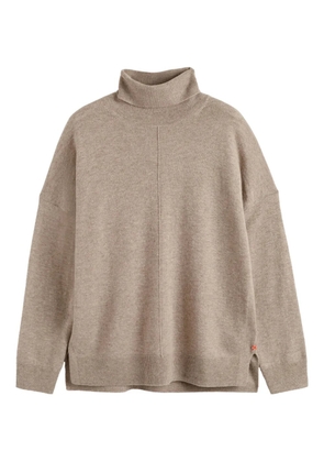 Chinti & Parker roll-neck side-split jumper - Neutrals