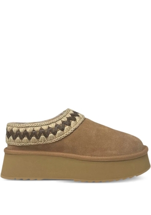 Mou suede platform mules - Brown