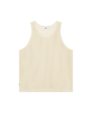 Obey Morro Mesh Tank in Beige. Size M. Also in L.