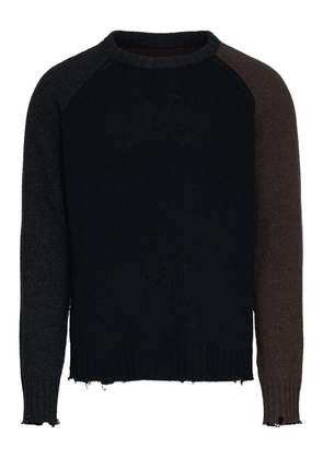 MM6 Maison Margiela distressed-hem jumper - Brown