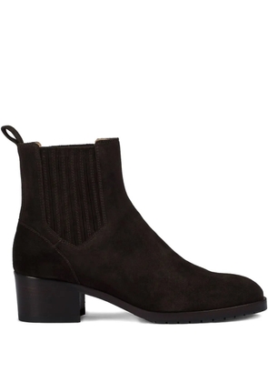 Doucal's elastic-panel suede boots - Brown