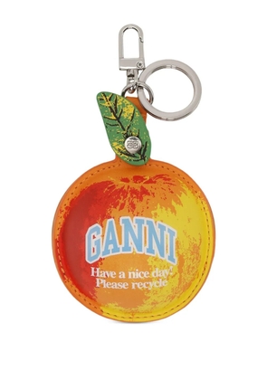 GANNI logo keyring - Orange