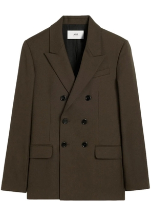 AMI Paris double-breasted wool blazer - Brown
