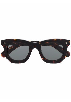 Lesca Ogre geometric-frame sunglasses - Brown