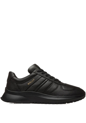 Bally Outline grained leather ribbon sneakers - Black