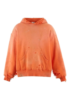 SAINT MXXXXXX distressed hoodie - Orange
