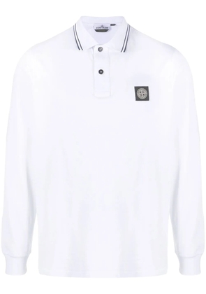 Stone Island Compass-motif polo shirt - White